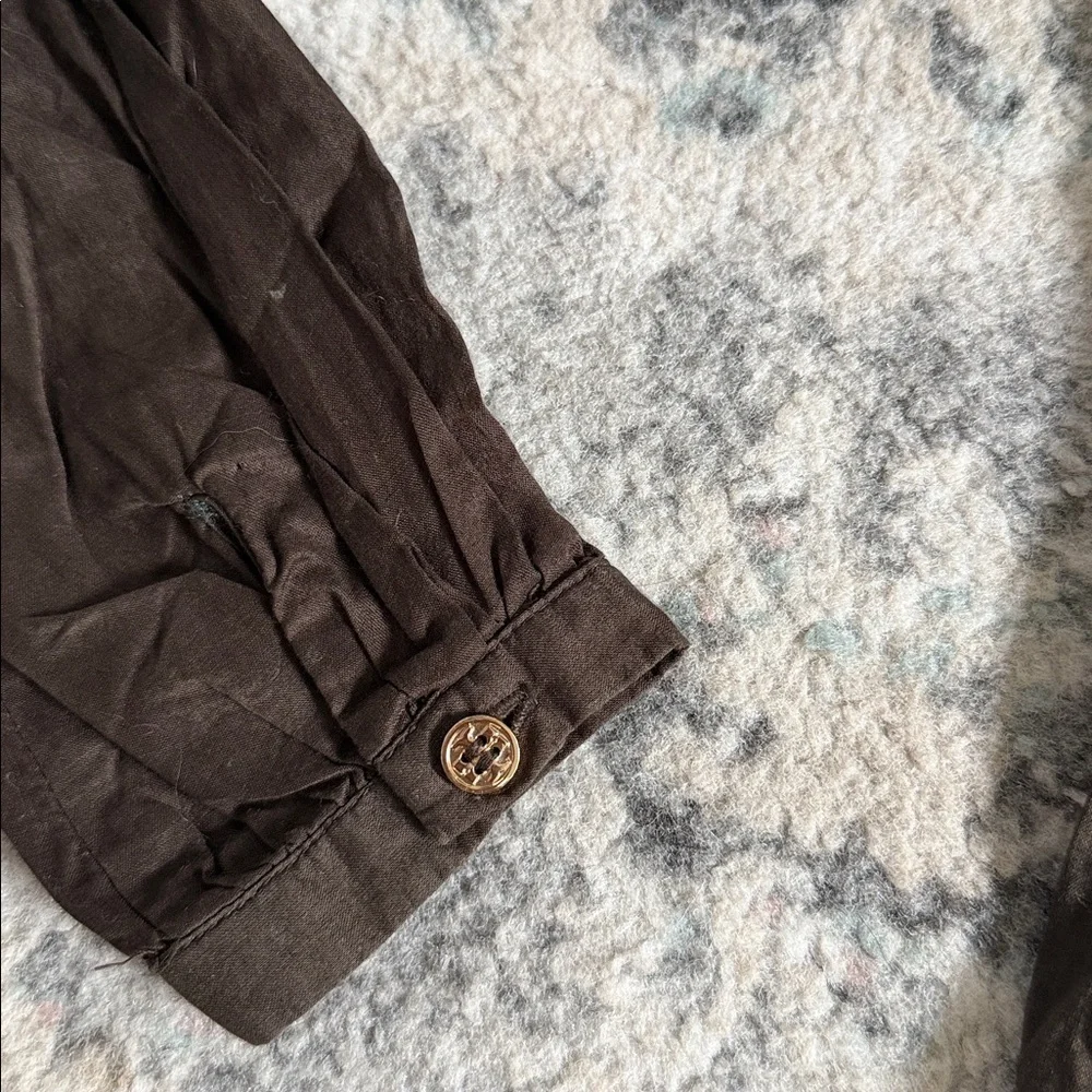 Tory Burch Chocolate Brown Long Sleeve Top